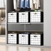 6 Pack Fabric Storage Cubes with Handle, Foldable 13x13 Inch Large Cube Storage Bins, Storage Baskets for Shelves