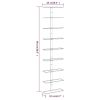 Wall-mounted Wine Rack for 9 Bottles Gold Iron