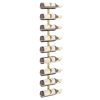 Wall-mounted Wine Rack for 9 Bottles Gold Iron